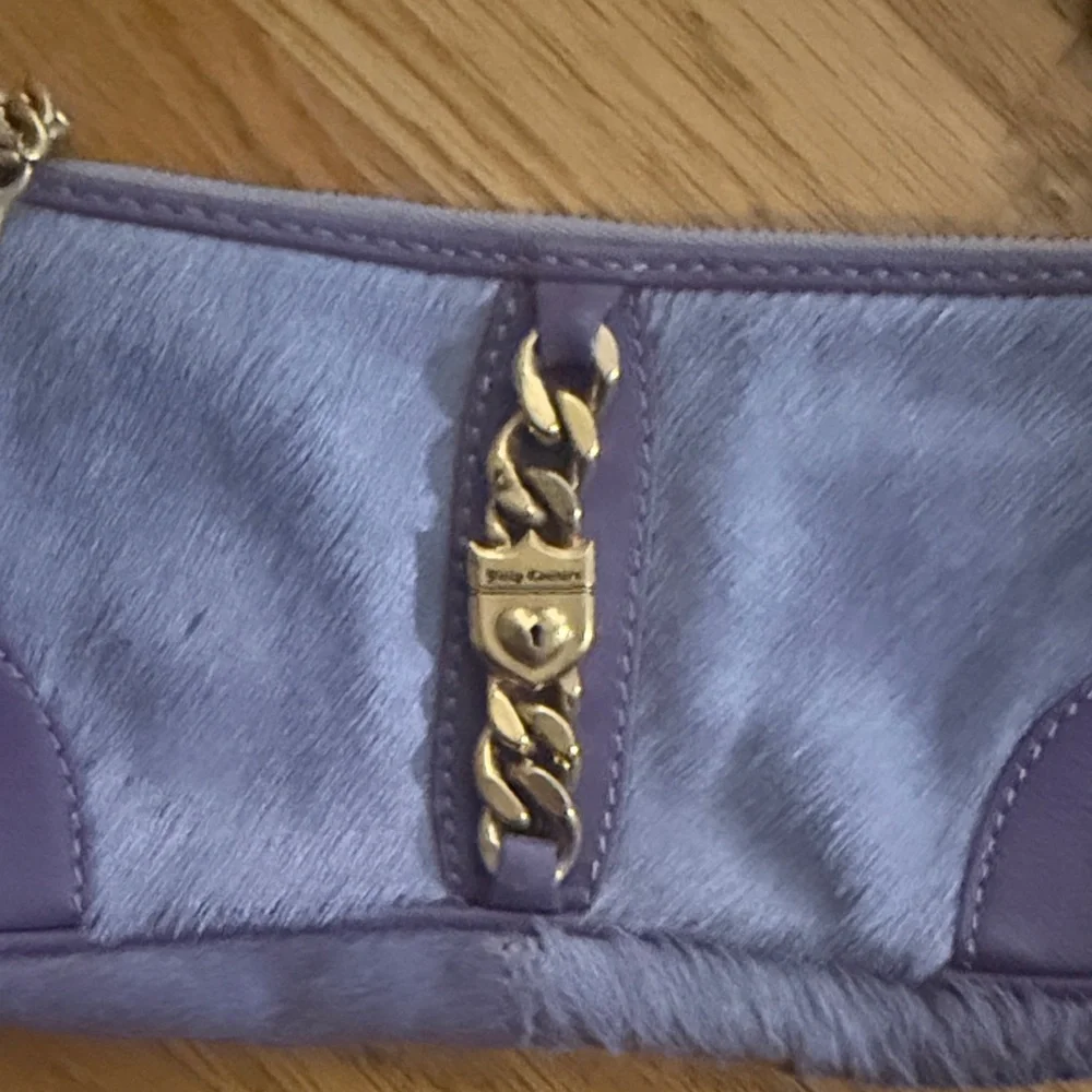 Juicy Couture | RARE vintage y2k purple cowhide hair leather baguette mini bag - Picture 2 of 6